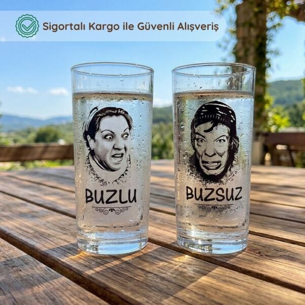 Münir Özkul & Adile Naşit Nostaljik Rakı Bardağı Seti