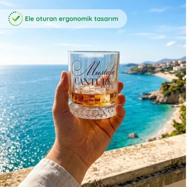 Duppone İsim Baskılı Viski Bardağı | Kişiye Özel Şık Hediye