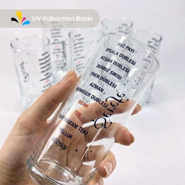 Dünya Dillerinde Şerefe & Dublemetre 6'lı Rakı Bardağı Seti