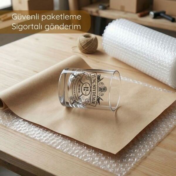 Regal Serisi İsme Özel Kabartma Baskılı Viski Bardağı