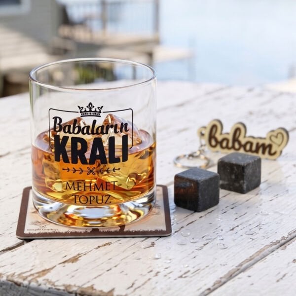 Babaların Kralı - Babalar Günü Özel Viski Bardağı