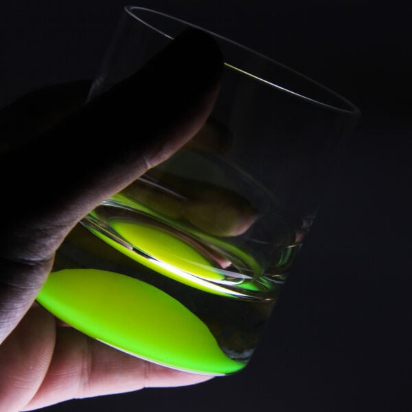 Sarı Neon Taban Paşabahçe Viski Bardağı