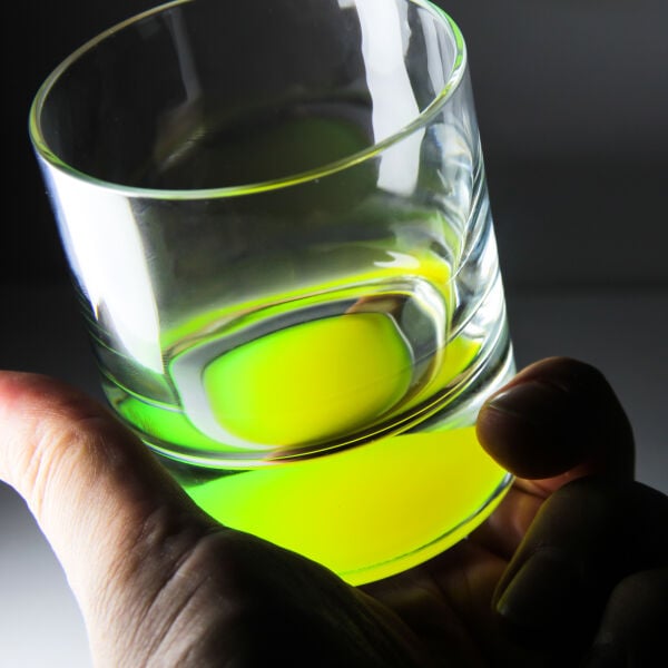 Sarı Neon Taban Paşabahçe Viski Bardağı
