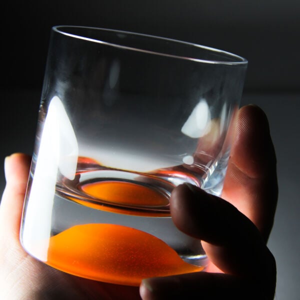 Orange Neon Taban Paşabahçe Viski Bardağı
