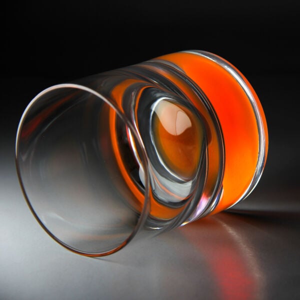 Orange Neon Taban Paşabahçe Viski Bardağı