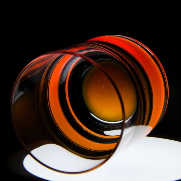 Orange Neon Taban Paşabahçe Viski Bardağı