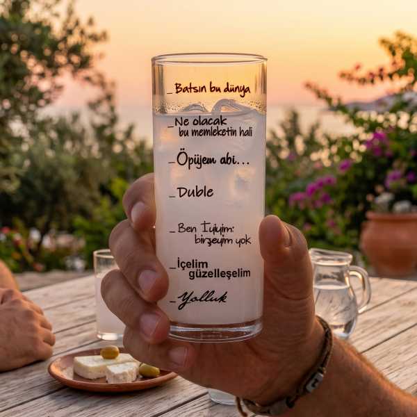 Psikoloji Analizi Sağlayan Rakı Bardakları - İkili Set