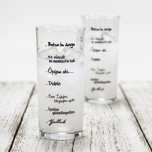 Psikoloji Analizi Sağlayan Rakı Bardakları - İkili Set