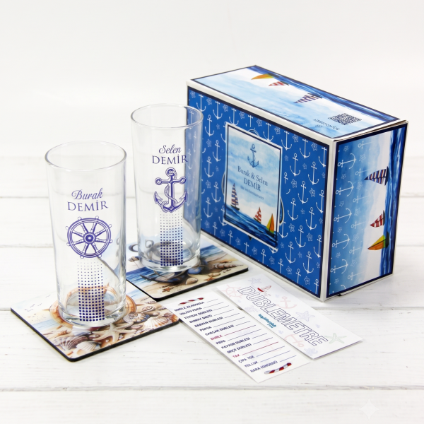 Marine Rakı Bardakları - Denizcilere Özel Hediyelik Set