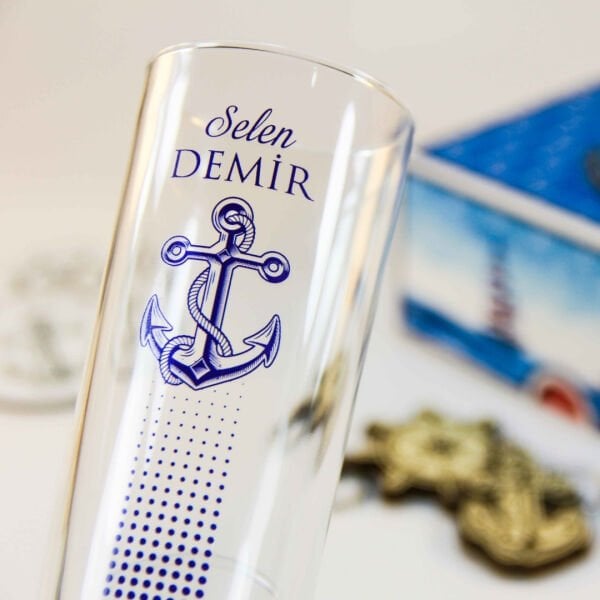 Aqua Marine Denizcilere Özel İkili Rakı Bardağı Hediyelik Set