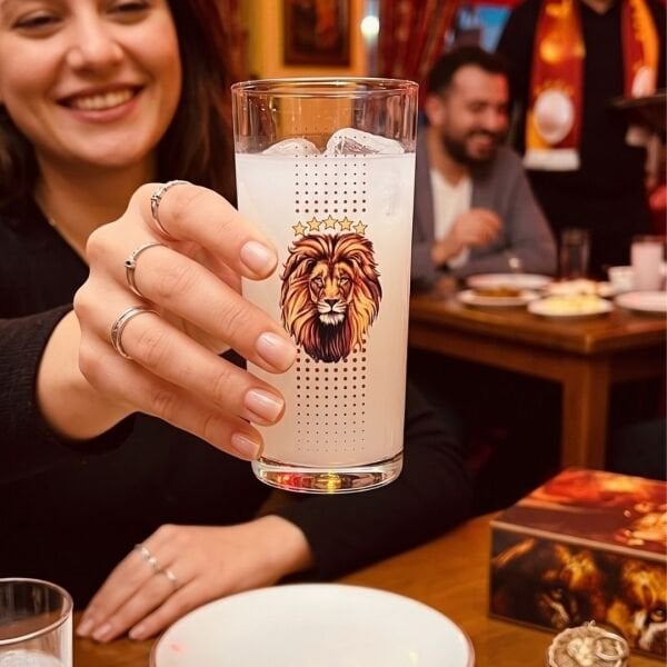 Aslan İsim Baskılı Rakı Bardakları - Bardak Altlığı ve Anahtarlık