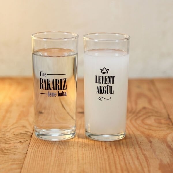 Bakarız Deme Baba Rakı Bardağı - Hediyelik Kutulu