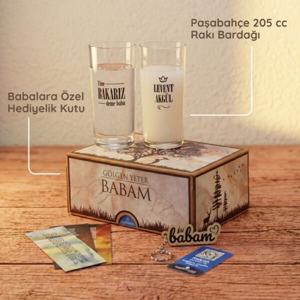 Bakarız Deme Baba Rakı Bardağı - Hediyelik Kutulu