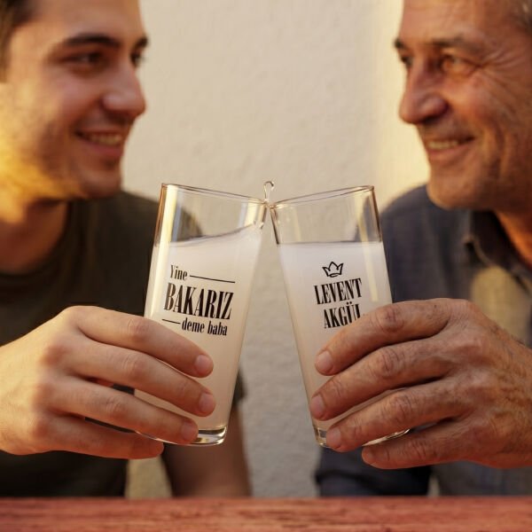 Bakarız Deme Baba Rakı Bardağı - Hediyelik Kutulu