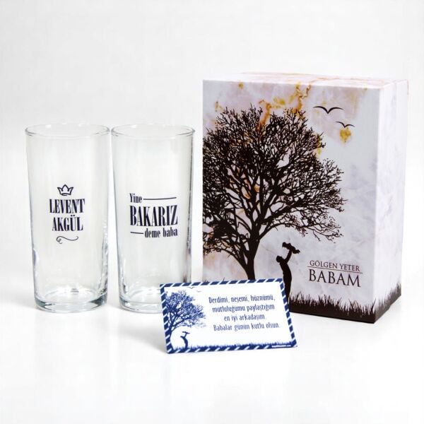 Bakarız Deme Baba İkili Rakı Bardağı