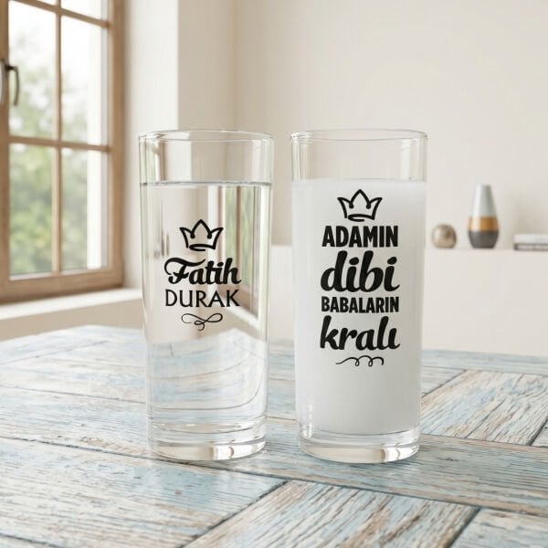 Adamın Dibi Babaların Kralı İkili Rakı Bardağı