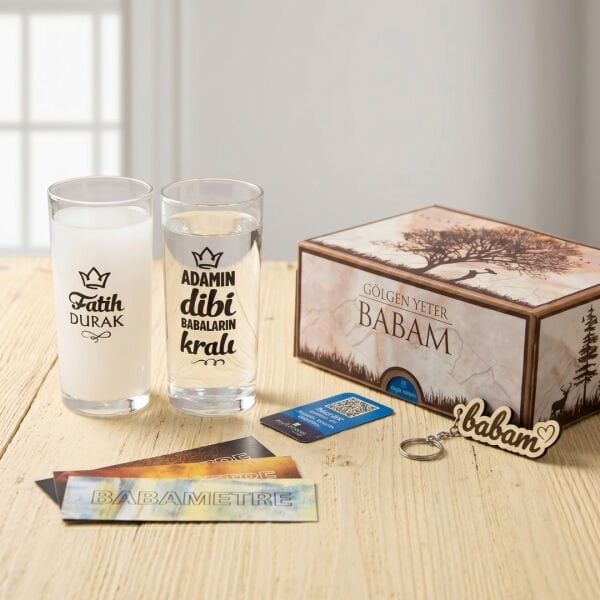 Adamın Dibi Babaların Kralı İkili Rakı Bardağı