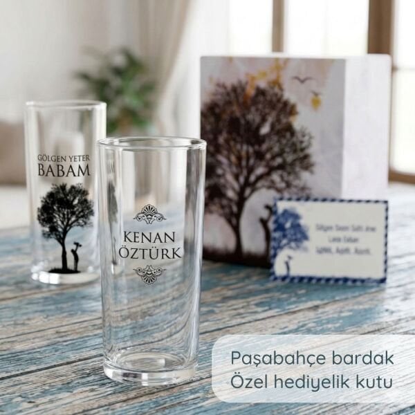 Gölgen Yeter Baba Rakı Bardağı Seti | Babalar Günü ve Doğum Günü Hediyesi