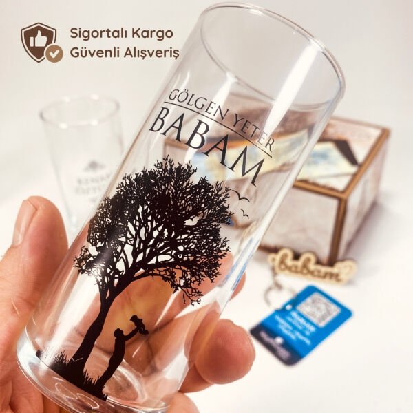 Gölgen Yeter Baba Rakı Bardağı Seti | Babanıza En Özel Hediye