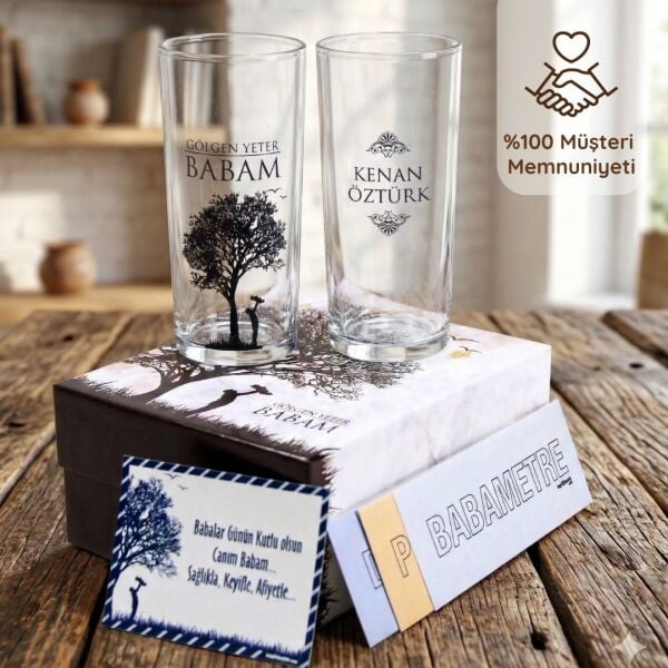 Gölgen Yeter Baba Rakı Bardağı Seti | Babalar Günü ve Doğum Günü Hediyesi