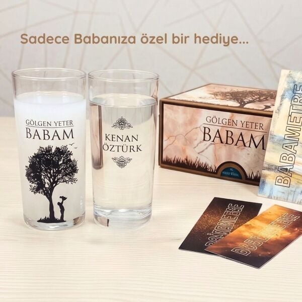 Gölgen Yeter Baba Rakı Bardağı Seti | Babanıza En Özel Hediye