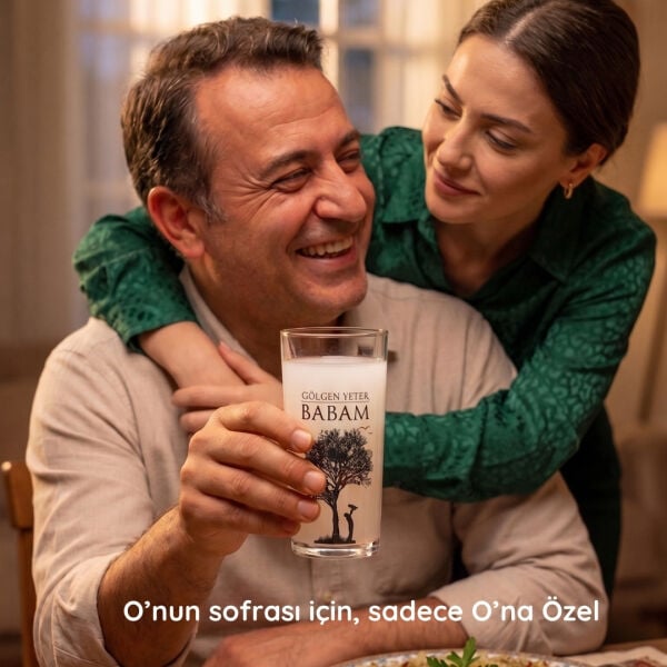 Gölgen Yeter Baba Rakı Bardağı Seti | Babanıza En Özel Hediye