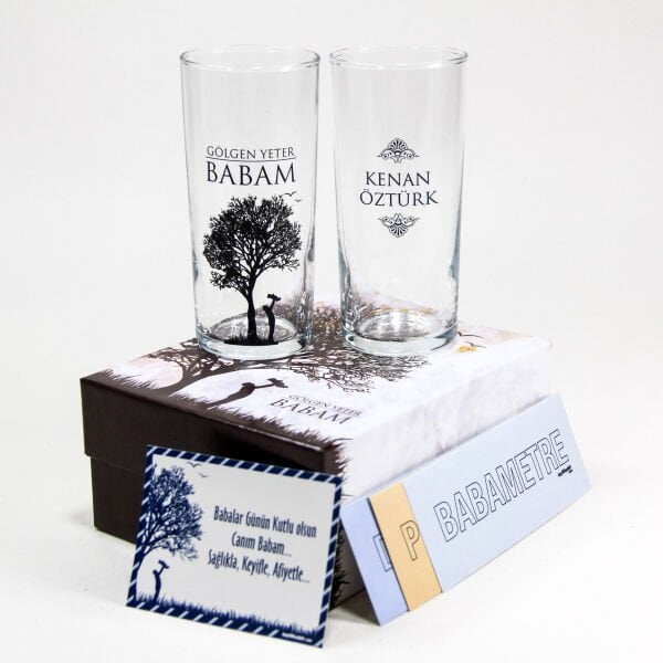 Gölgen Yeter Baba Rakı Bardağı Seti | Babalar Günü ve Doğum Günü Hediyesi
