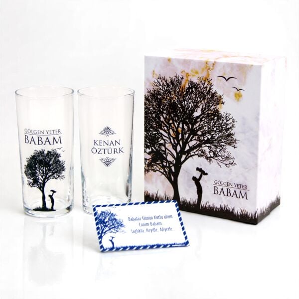 Gölgen Yeter Baba Rakı Bardağı Seti | Babalar Günü ve Doğum Günü Hediyesi