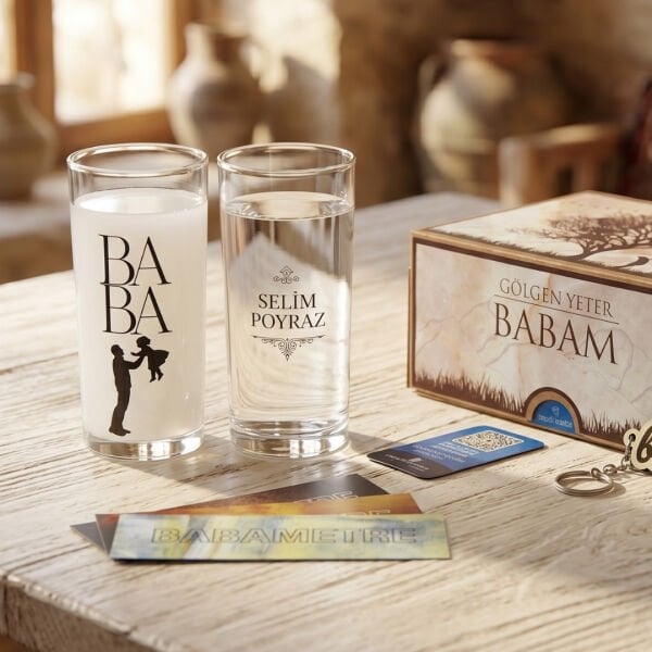 BA-BA (Kız) İkili Rakı Bardağı Hediyelik Kutulu Set