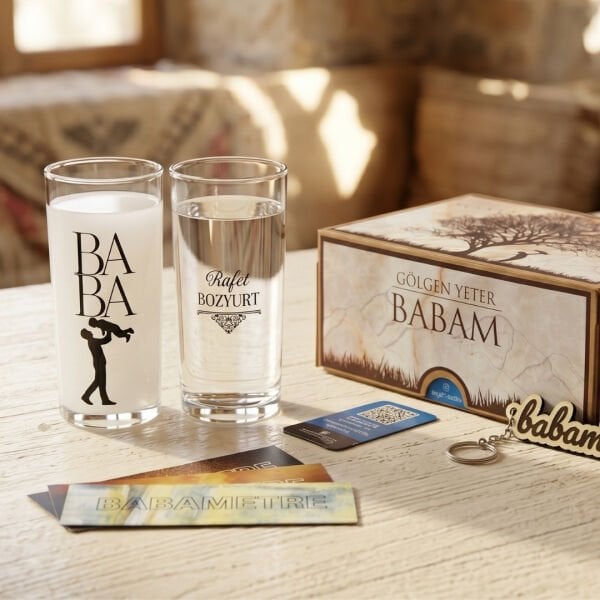 BA-BA (Oğul) İkili Rakı Bardağı Hediyelik Kutulu Set