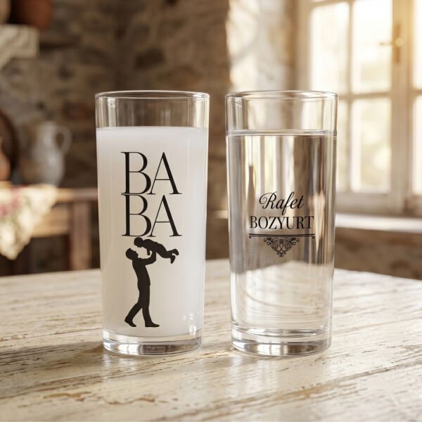 BABA Oğul İkili Rakı Bardağı Hediyelik Kutulu Set