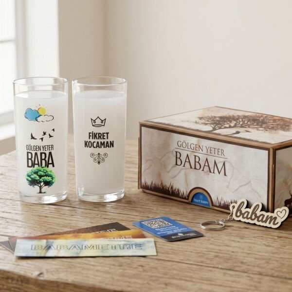 Gölgen Yeter Baba Hediyelik Rakı Bardağı Set