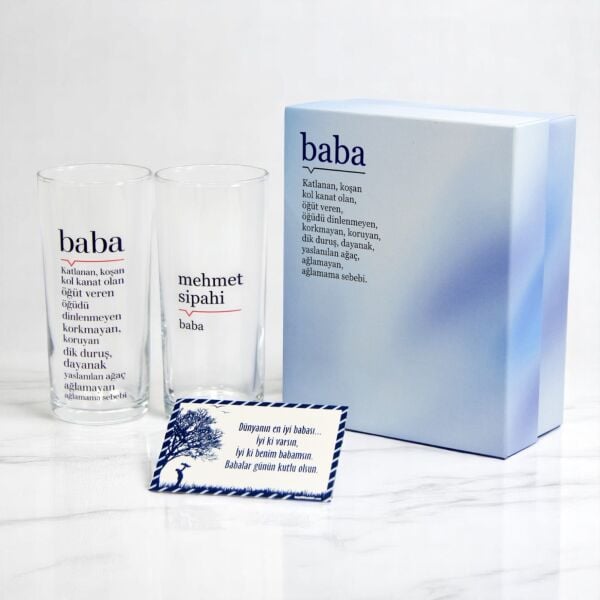 Baba Lügat İkili Rakı Bardağı