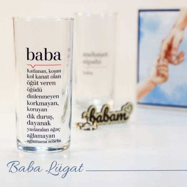 Lügat İkili Baba Rakı Bardağı - Hediyelik Kutulu Set
