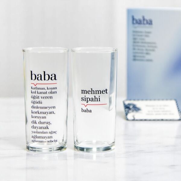 Baba Lügat İkili Rakı Bardağı