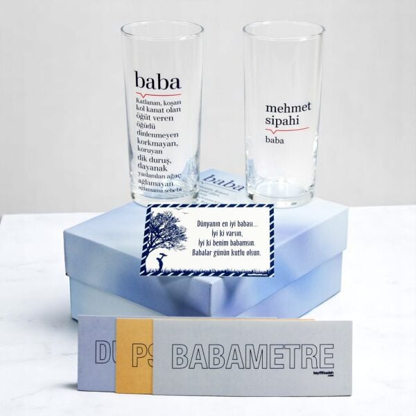 Baba Lügat İkili Rakı Bardağı