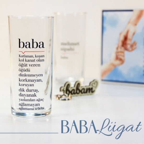 Lügat İkili Baba Rakı Bardağı - Hediyelik Kutulu Set