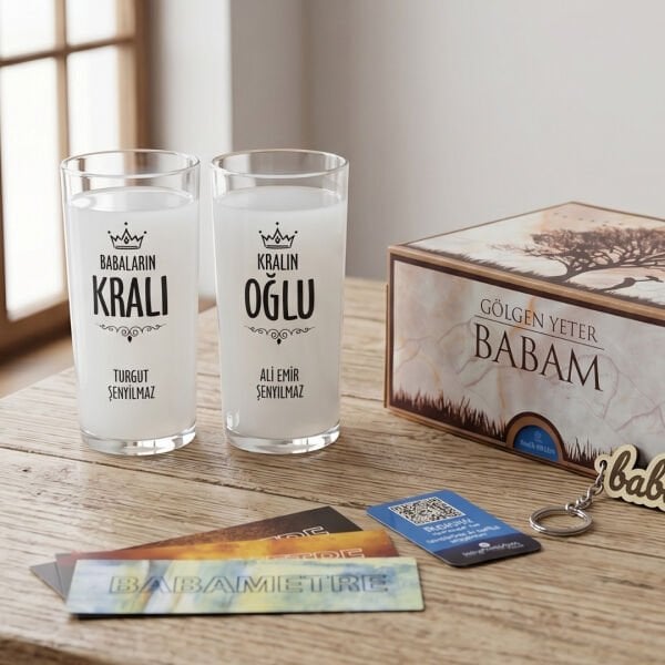 Babaların Kralı ve Kralın Oğlu İkili Rakı Bardağı Set