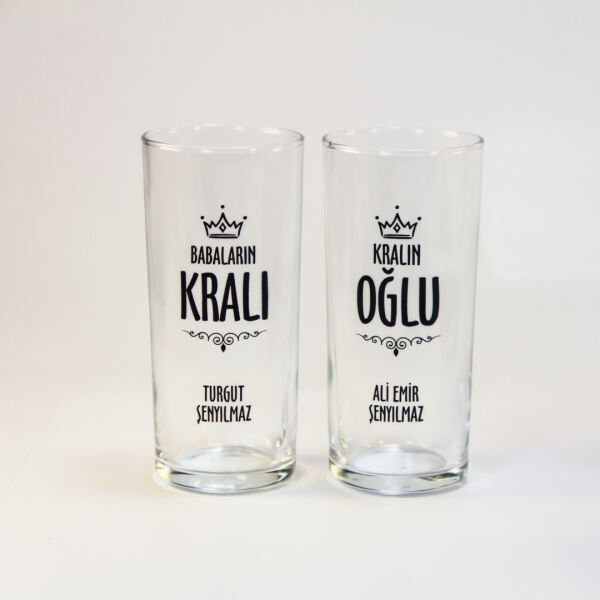 Babaların Kralı ve Kralın Oğlu İkili Rakı Bardağı Set
