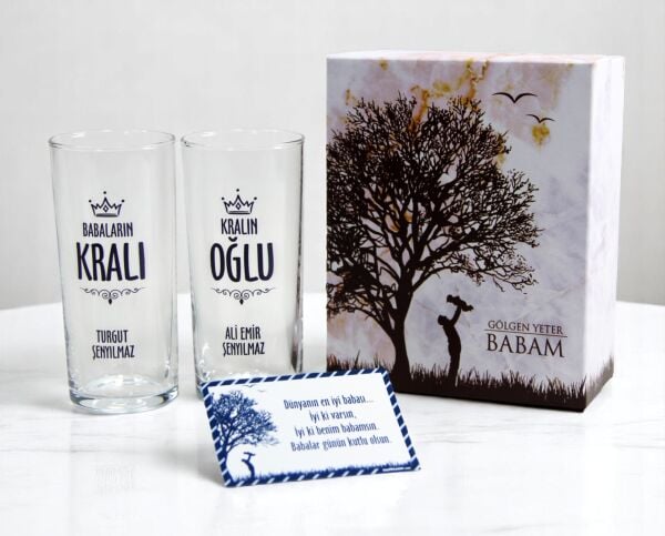 Babaların Kralı ve Kralın Oğlu İkili Rakı Bardağı