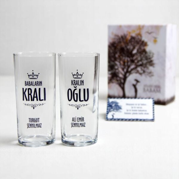 Babaların Kralı ve Kralın Oğlu İkili Rakı Bardağı