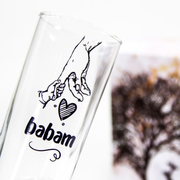 Babam İkili İsim Baskılı Rakı Bardağı
