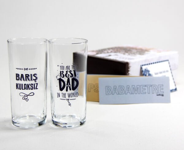 Best Dad Babaya Özel İkili Rakı Bardağı