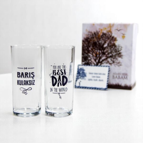 Best Dad Babaya Özel İkili Rakı Bardağı