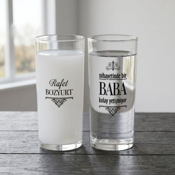 Nihayetinde Bir Baba İkili Rakı Bardağı - Hediyelik Kutu Set