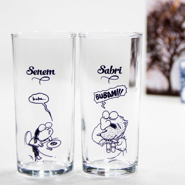 Buba Kız 2'li Rakı Bardağı