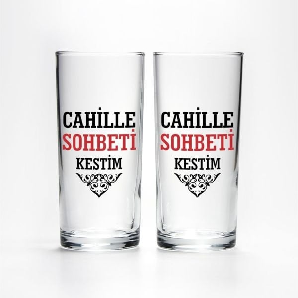 Cahille Sohbeti Kestim - 2'li Rakı Bardağı