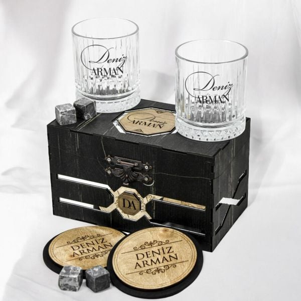 Club Duppo Viski Set – Kişiye Özel Ahşap Kutulu Set
