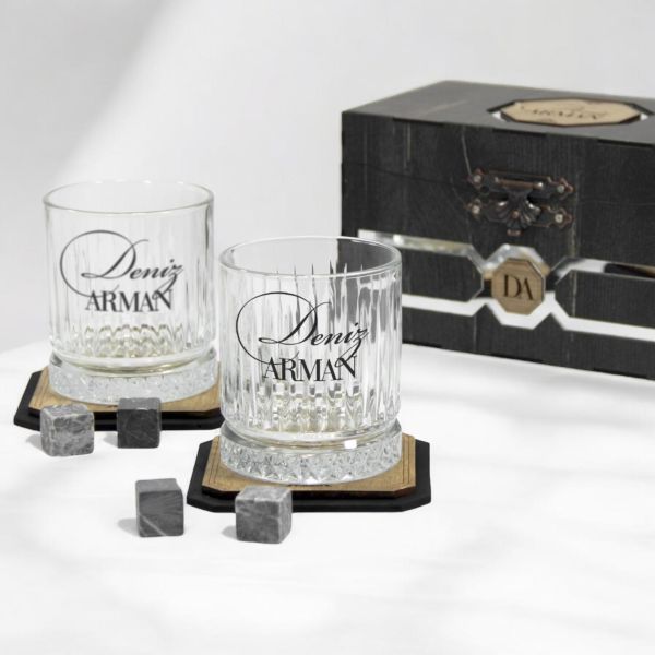 Club Duppo Viski Set – Kişiye Özel Ahşap Kutulu Set