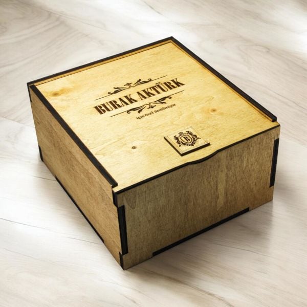 Bloom Glench Ahşap Kutulu Kişiye Özel Paşabahçe Viski Seti